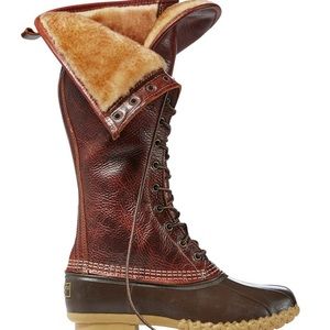 L.L. Bean Signature 16” Shearling Boots Sz 9